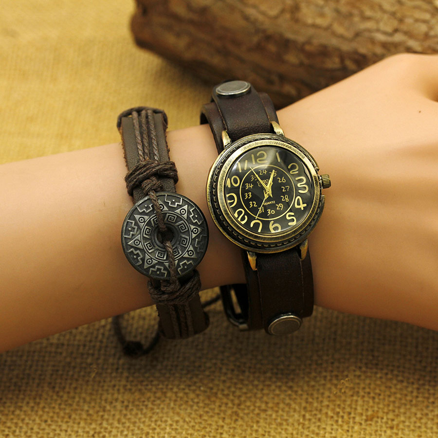 Vintage Digital Watch - Bracciale per coppie digitali in bronzo