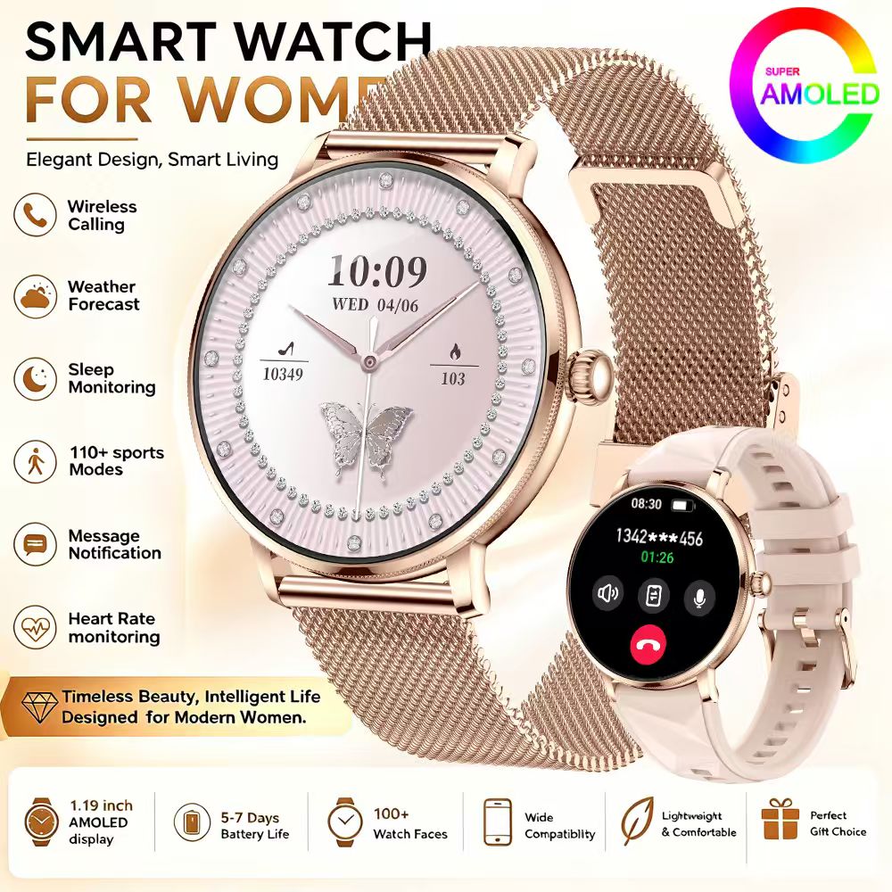 Smartwatch Stylish Watches For Women - Modello 2026 di smartwatch elegante di