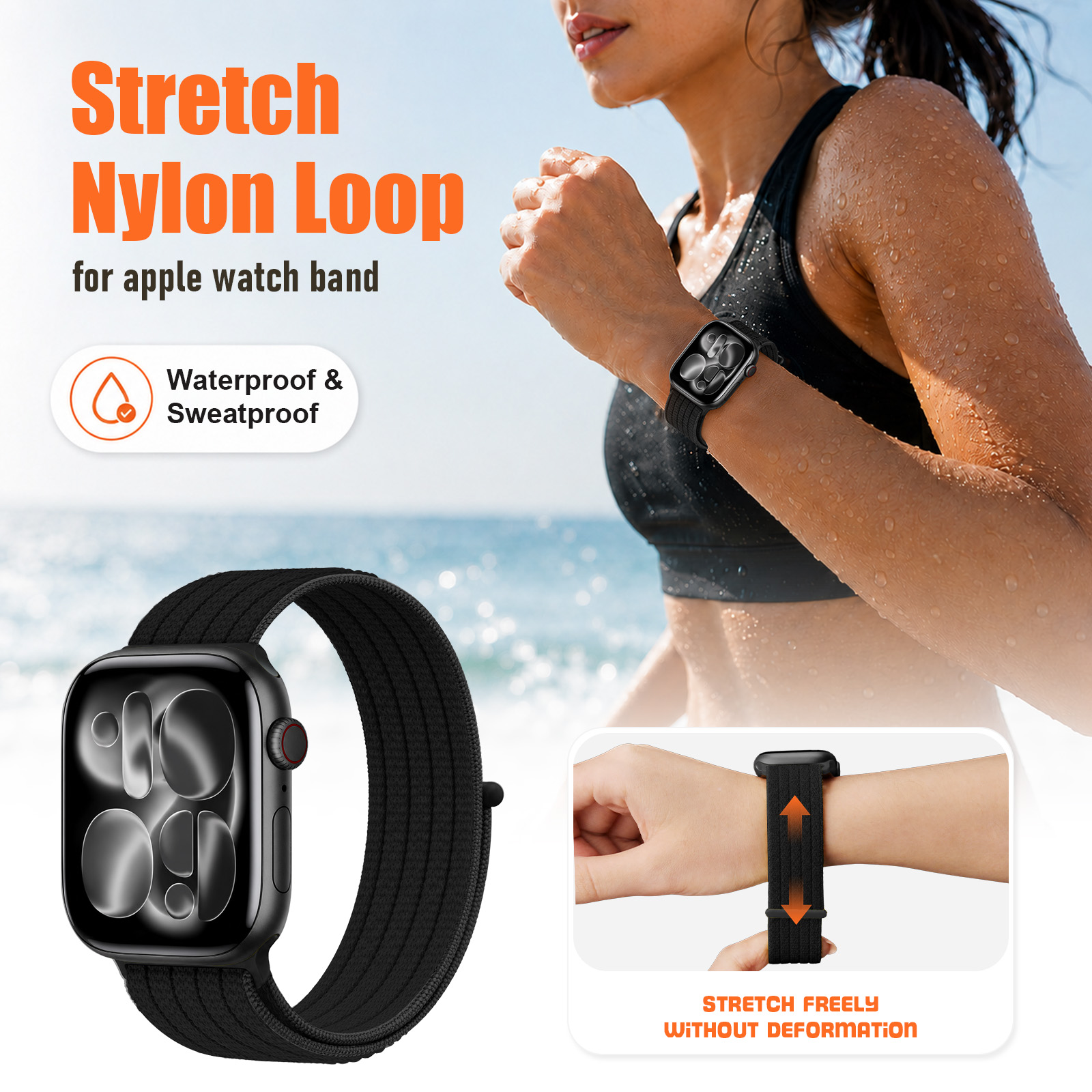 Cinturino in nylon per Apple W - Smartwatch Iphone Watches For Women recensione e prezzo